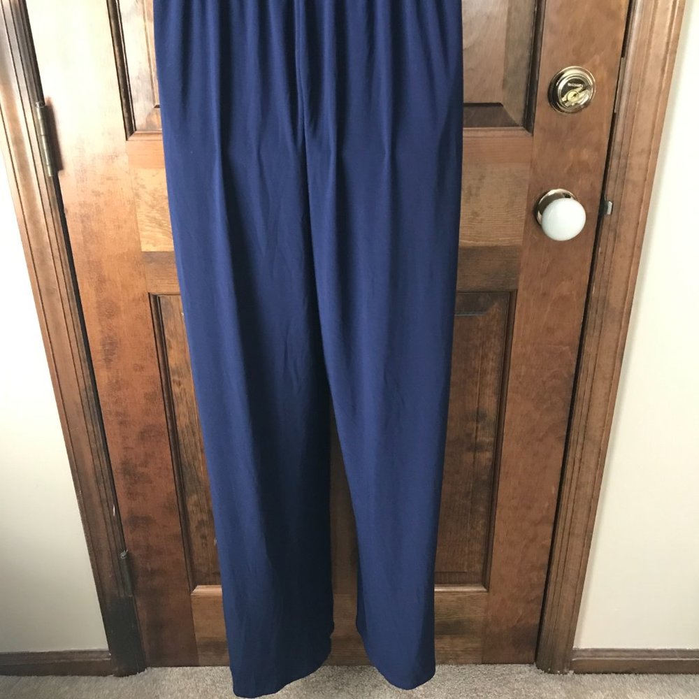 Nikki by Nikki Poulos Navy V-Neck Jumpsuit Size 1X - Picture 11 of 12